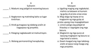 SOLUSYON SA MGA NANINILAW O KUPAS NA PUTING .